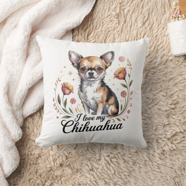 Ik hou van mijn chihuahua kussen (Deken)
