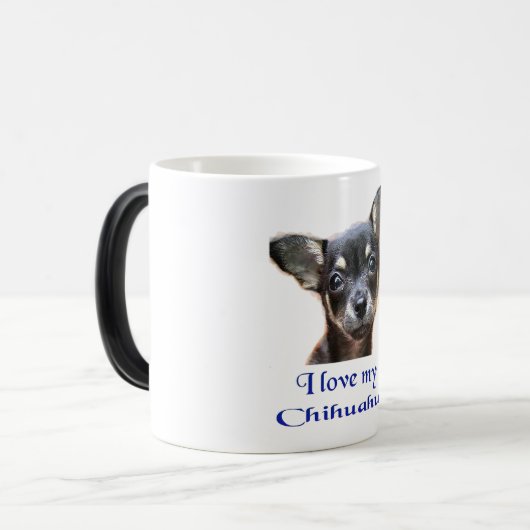 Ik hou van mijn Chihuahua Magische Mok (Voorkant links)