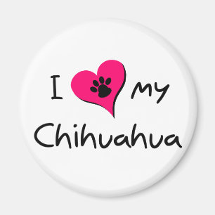 Ik hou van mijn Chihuahua Magneet