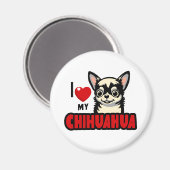 Ik hou van mijn Chihuahua Magneet (Voorkant / Achterkant)