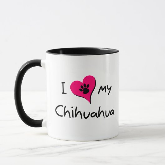 Ik hou van mijn Chihuahua Mok (Links)