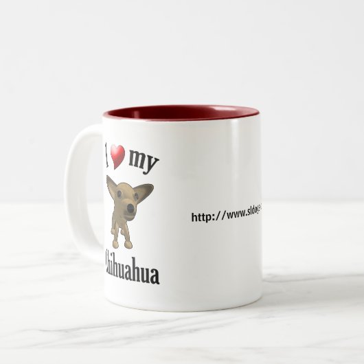 Ik hou van mijn Chihuahua Mok (Voorkant links)