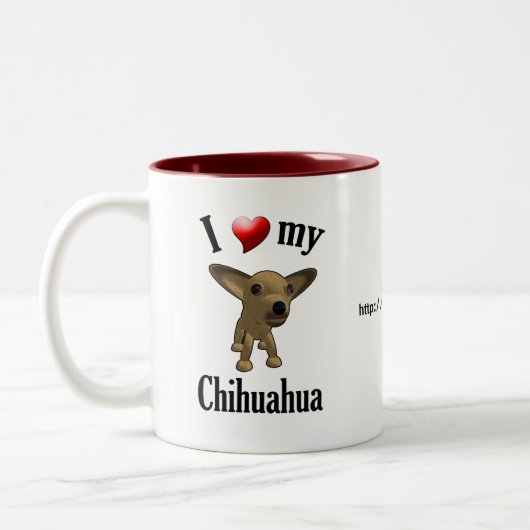 Ik hou van mijn Chihuahua Mok (Links)
