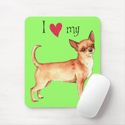 Ik hou van mijn Chihuahua Muismat (Met muis)