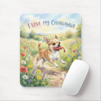 Ik hou van mijn Chihuahua-muispad Muismat