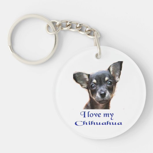 Ik hou van mijn Chihuahua Sleutelhanger (Voorkant)