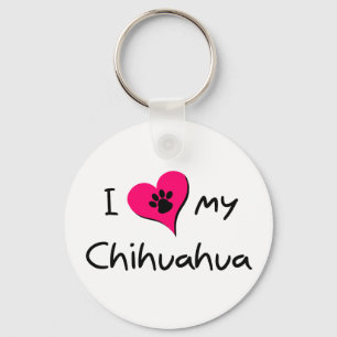 Ik hou van mijn Chihuahua Sleutelhanger