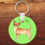 Ik hou van mijn Chihuahua Sleutelhanger (Voorkant)