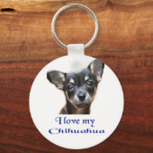 Ik hou van Mijn Chihuahua Sleutelhanger (Voorkant)