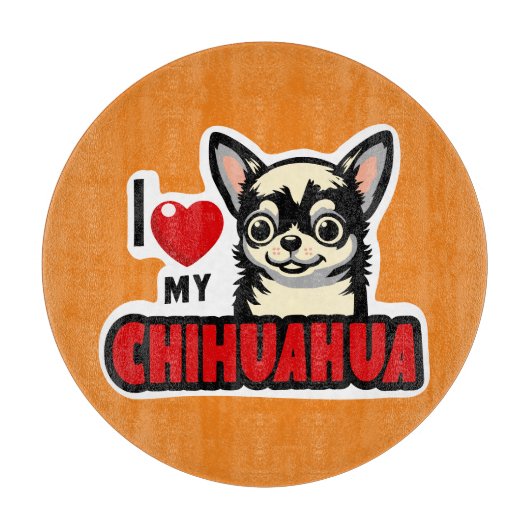 Ik hou van mijn Chihuahua Snijplank (Voorkant)