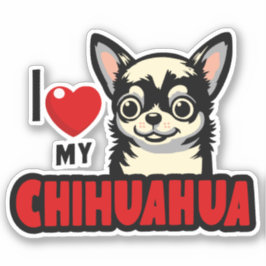 Ik hou van mijn Chihuahua Sticker