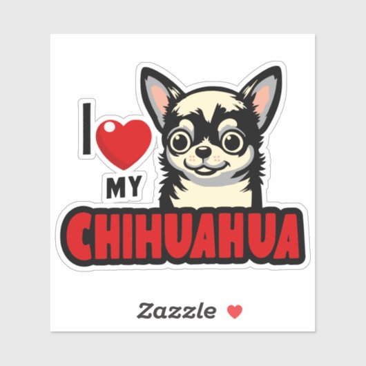 Ik hou van mijn Chihuahua Sticker (Vel)