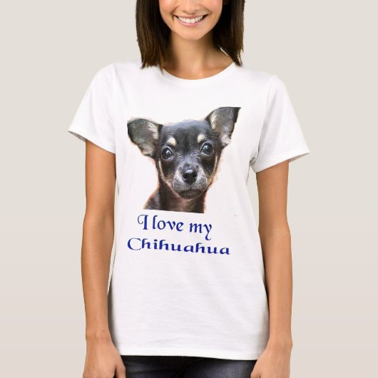 Ik hou van Mijn Chihuahua T-Shirt (Voorkant)