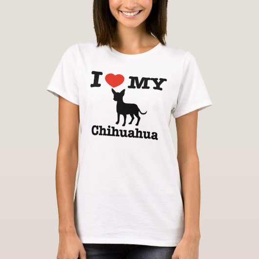 Ik hou van mijn Chihuahua T-shirt (Voorkant)