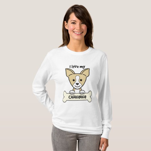 Ik hou van mijn Chihuahua T-shirt (Voorkant volledig)