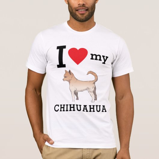 Ik hou van mijn Chihuahua T-shirt (Voorkant)