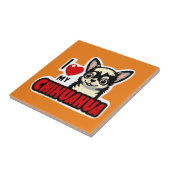 Ik hou van mijn Chihuahua Tegeltje (Zijkant)