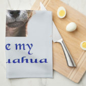 Ik hou van mijn chihuahua theedoek (Quarter Fold)