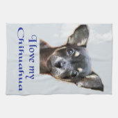 Ik hou van mijn chihuahua theedoek (Horizontaal)