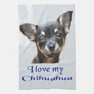 Ik hou van mijn chihuahua theedoek