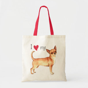 Ik hou van mijn Chihuahua Tote Bag
