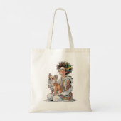 ik hou van mijn chihuahua tote bag (Achterkant)