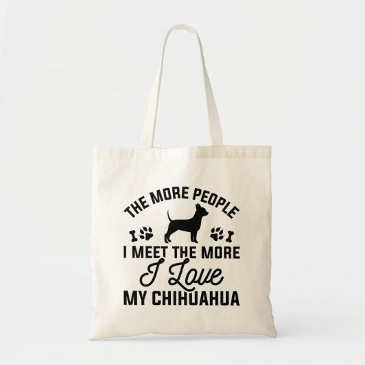 Ik hou van mijn Chihuahua Tote Bag (Voorkant)