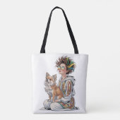 ik hou van mijn chihuahua tote bag (Achterkant)