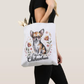 Ik hou van mijn chihuahua tote bag (Dichtbij)