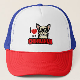 Ik hou van mijn Chihuahua Trucker Pet