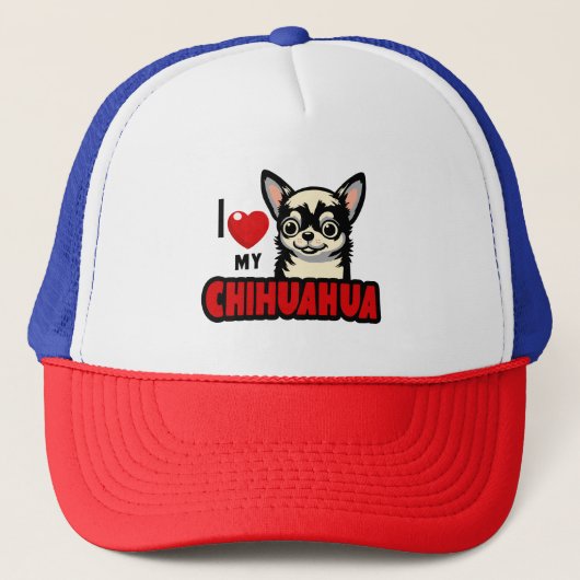 Ik hou van mijn Chihuahua Trucker Pet (Voorkant)