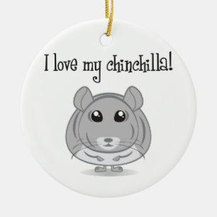 Ik hou van mijn Chinchilla Ornament