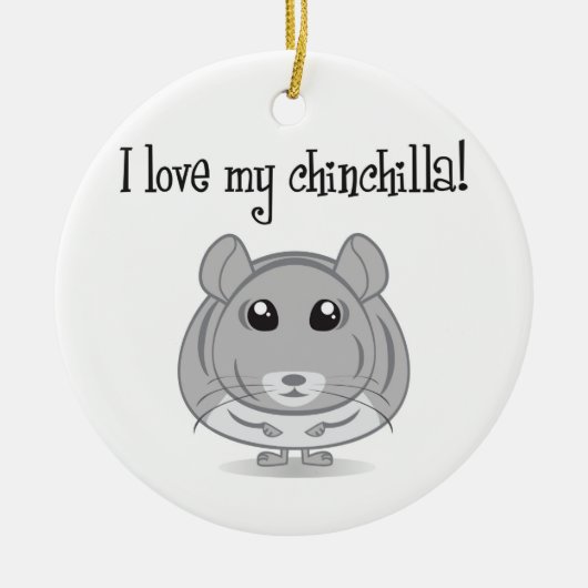 Ik hou van mijn Chinchilla Ornament (Voorkant)
