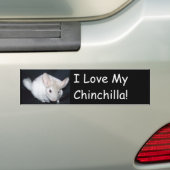 Ik hou van mijn chinchillah bumpersticker (Op auto)