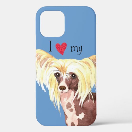 Ik hou van mijn Chinese Crested Case-Mate iPhone Case (Achterkant)