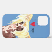 Ik hou van mijn Chinese Crested Case-Mate iPhone Case (Achterkant (horizontaal))