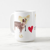 Ik hou van mijn Chinese Crested Koffiemok (Voorkant links)