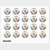 Ik hou van mijn Chinese Crested Ronde Sticker (Vel)