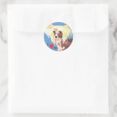 Ik hou van mijn Chinese Crested Ronde Sticker (Tas)