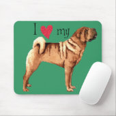 Ik hou van mijn Chinese Shar-Pei Muismat (Met muis)