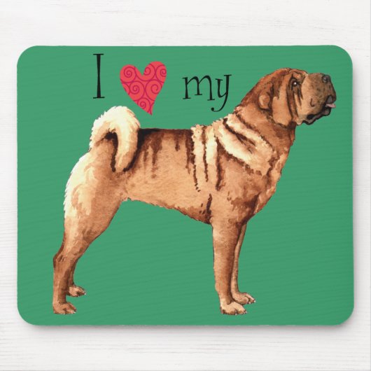 Ik hou van mijn Chinese Shar-Pei Muismat (Voorkant)
