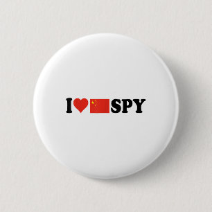 Ik hou van mijn Chinese spion, ik hart Chinese spi Ronde Button 5,7 Cm