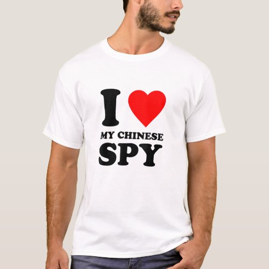 Ik hou van mijn Chinese spion, ik hart mijn Chines T-shirt (Voorkant)