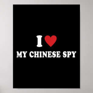 Ik hou van mijn Chinese spion Ik hart mijn Chinese Poster