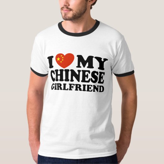 Ik hou van mijn Chinese Vriendin T-shirt (Voorkant)