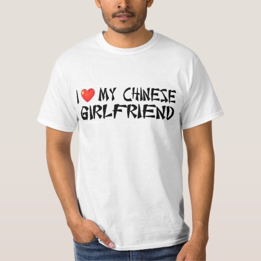 Ik hou van mijn Chinese Vriendin T-shirt (Voorkant)