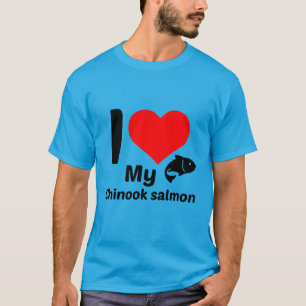 Ik hou van mijn Chinese zalm T-shirt