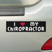 Ik hou van mijn chiropractor bumpersticker (Op auto)
