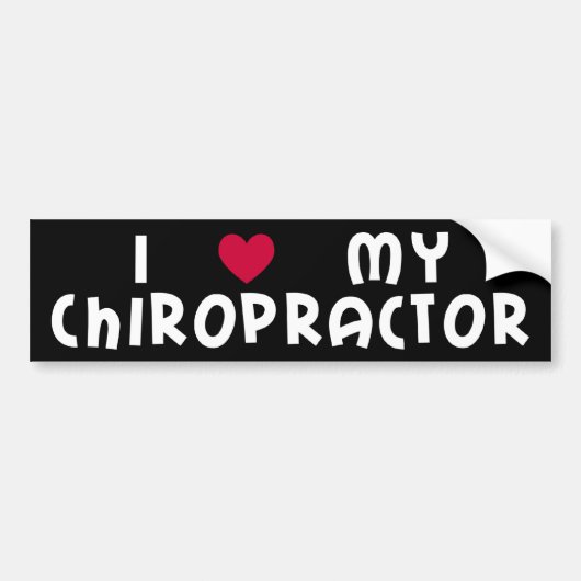 Ik hou van mijn chiropractor bumpersticker (Voorkant)