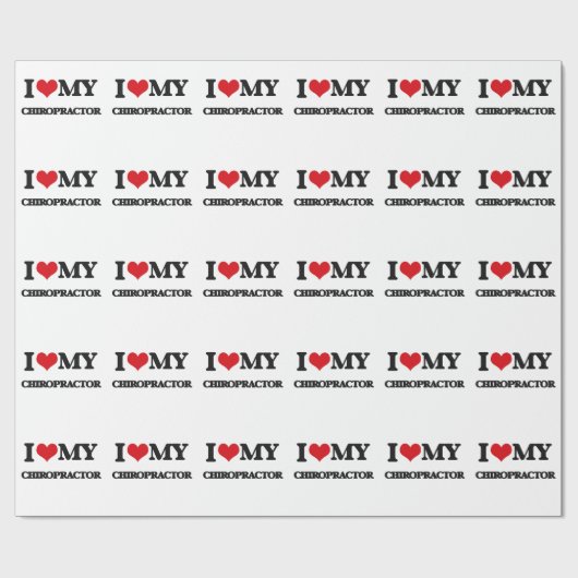 Ik hou van mijn chiropractor cadeaupapier (Vlak)